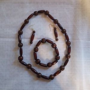 Handmade wood necklace 3 price set